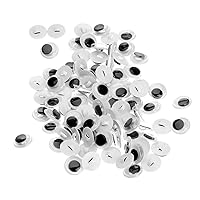 dophee 100Pcs Black Plastic Safety Eyes, Wiggly Googly Sew on Eyes, Craft Eyes, for Crochet, Puppet, Plush, Sewing Crafts, Stuffed Animals, DIY Craft Making - 8mm