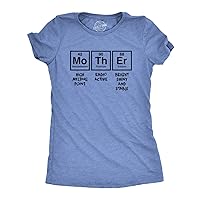 Womens Mother Periodic Table T Shirt Funny Novelty Graphic Mothers Day Tee Nerdy