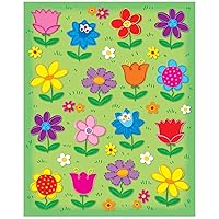 Carson Dellosa 96-Piece Flower Stickers for Kids Classroom Pack, Spring Flowers Classroom Stickers, Perfect for Incentive Charts, Spring Classroom Décor, Reward Stickers and More (6 Sheets)
