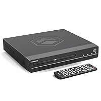 Oakcastle DVD100 Mini DVD Player for TV | Multi-Connection & Multi-Region | Slim Design with Remote Control