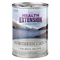 Dog Food, Northern Catch Salmon Recipe - 12.5 oz, Grain Free, Added Vitamins and Minerals, for All Life Stages, Vet Formulated, Improve Gut Health, Immune Support (Case of 12 Cans)