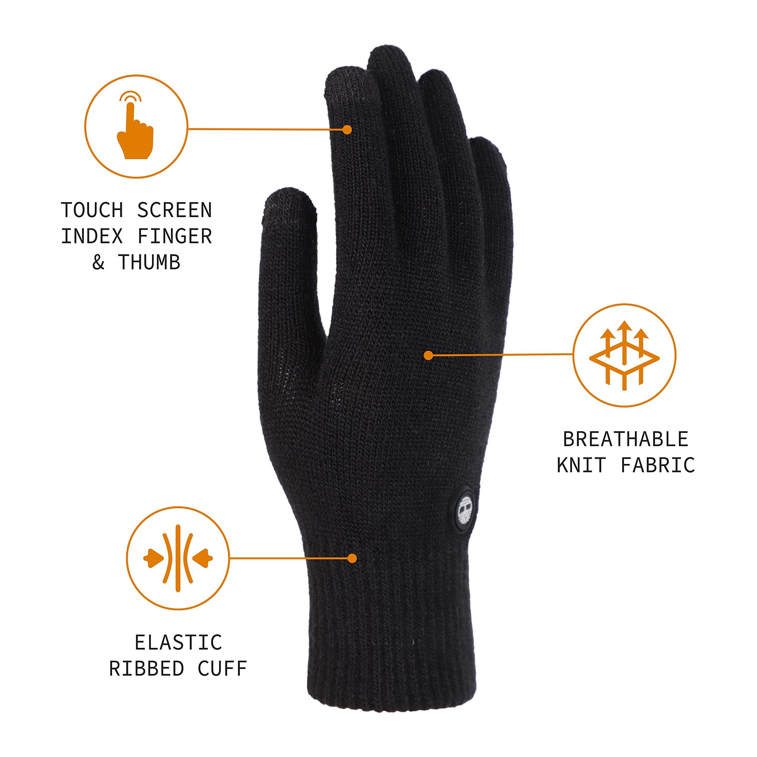 Timberland mens Magic Glove With Touchscreen Technology