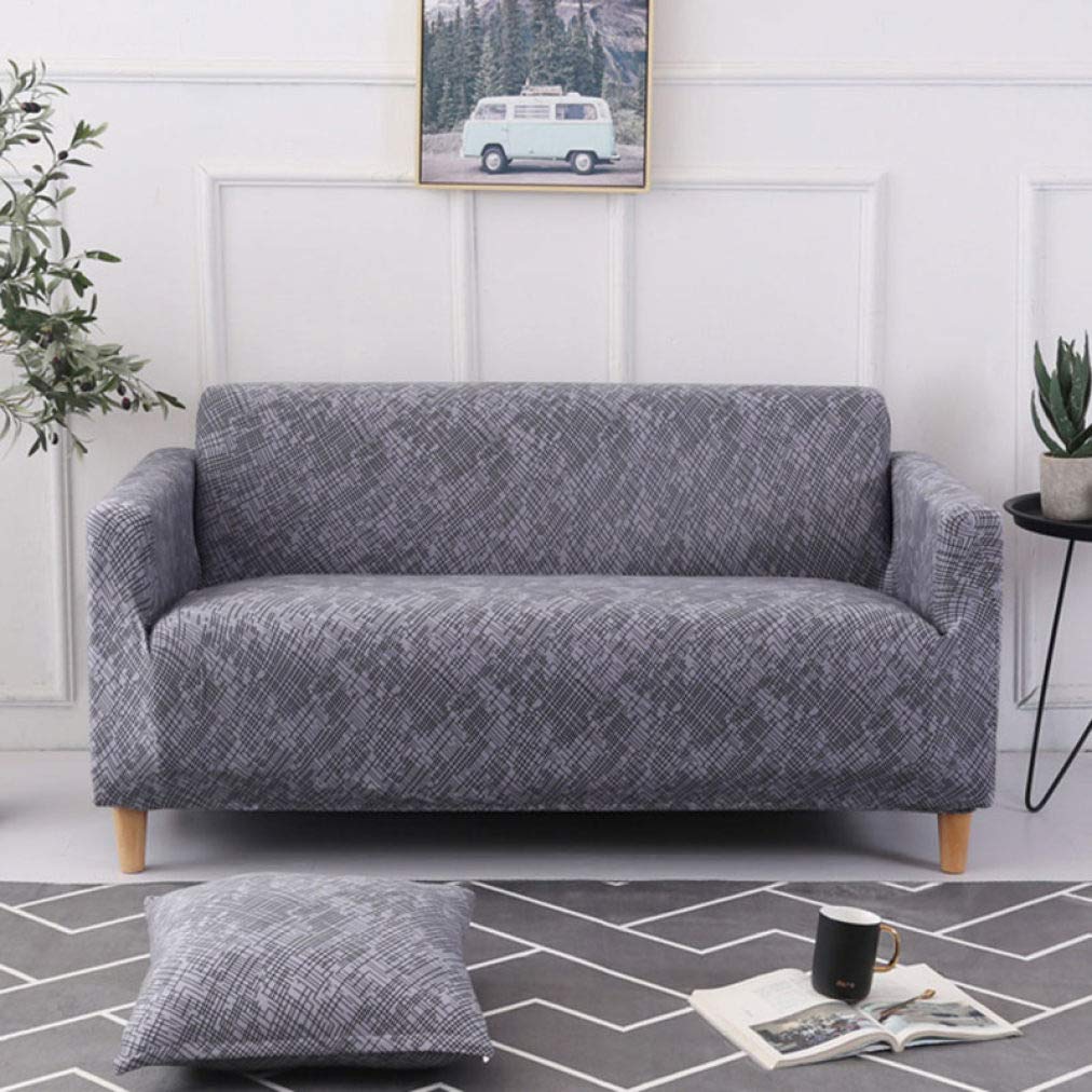 UKURO 1-Piece Stretch Sofa Cover Modern Printing Couch Slipcover Elastic Washable Furniture Protector for Living Room Decor