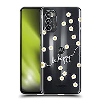Head Case Designs Officially Licensed Monika Strigel Clear Happy Daisy Soft Gel Case Compatible with Motorola Moto G82 5G