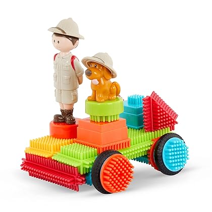 Bristle Blocks by Battat – The Official Bristle Blocks – 85 Pieces in a Carry Case – STEM Creativity Building Toys for Dexterity and Fine Motricity – BPA Free 2 years +, multi (3073Z)