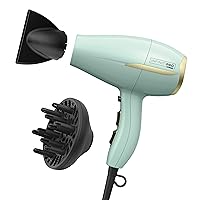 INFINITIPRO by CONAIR Heat Protect Hair Dryer with Diffuser, 1875W Blow Dryer with Advanced Heat Protection Helps Minimize Overdried Hair