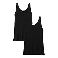 Amazon Essentials Women's Jersey Standard-Fit V-Neck Scoopback Tank Top (Previously Daily Ritual), Multipacks