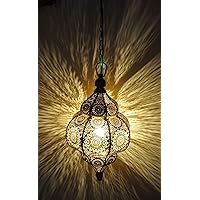 8x14 Antique Look Modern Turkish Hanging Oriental Arabian Yellow Moroccan Lamps Ceiling Lights Home Lantern Gifts