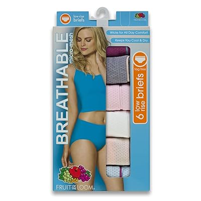 Fruit of the Loom Women's Breathable Underwear, Moisture Wicking Keeps You  Cool