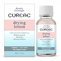 Cureac Acne Drying lotion - 30 ml/1.01 Fl Oz, Acne cure, Dries Out Pimples, Blemishes, Zits, and Clogged Pores- Overnight Solution