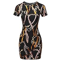 Women's Fitted Floral or Camouflage Printed Sexy Body-Con Racer-Back Fitted Dress