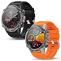 WalkerFit M6 Ultra Smart Watch Brilliant Black and Smart Watch Orange
