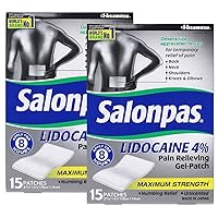 LIDOCAINE (2 Packs of 15 Patches) Pain Relieving Maximum Strength Gel Patch! (2)