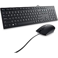 Dell Wired Keyboard and Mouse - KM300C, Black