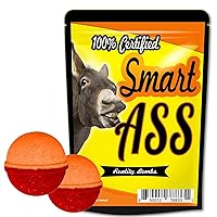 Certified Smart Ass Bath Bombs - XL Black and Red Fizzers for Adults - Handcrafted, Made in America, 2 Count
