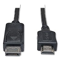 TRIPP Lite DisplayPort to HDMI Cable Adapter, DP to HDMI (M/M), DP2HDMI, 1080P, 10 ft. (P582-010),Black