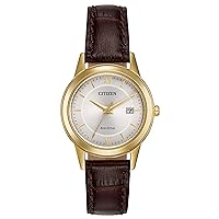 Citizen Ladies' Eco-Drive Classic Leather Strap Watch with 3-Hand Date