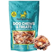 hotspot pets All Natural Beef Knee Caps for Dogs, Dog Bones, Single Ingredient Dog Chews for Aggressive Chewers - Long Lasting Rawhide Alternative Meat Bones