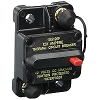 Bussmann CB185-120 Waterproof High Amp Flush Mount Type III (3) Circuit Breaker (120 Amp), 1 Pack