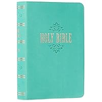 KJV Holy Bible, Compact Large Print Faux Leather Red Letter Edition - Ribbon Marker, King James Version, Robin's Egg Blue KJV Holy Bible, Compact Large Print Faux Leather Red Letter Edition - Ribbon Marker, King James Version, Robin's Egg Blue Imitation Leather