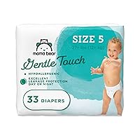 Amazon Brand - Mama Bear Gentle Touch Diapers, Hypoallergenic, Size 5, White, 33 Count