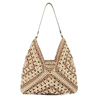 Freie Liebe Crochet Hobo Bag for Women Summer Straw Tote Handbags Vintage Shoulder Bag Designer Beach Woven Purses