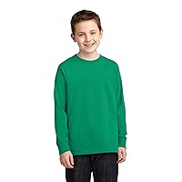 Port & Company Boys' Long Sleeve 54 oz 100% Cotton T Shirt