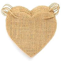 ThxToms (15 Pcs) Heart-Shape Burlap Banner, DIY Custom Banners, Party Decor for Birthday, Wedding, Baby Shower and Graduation, 14.6ft