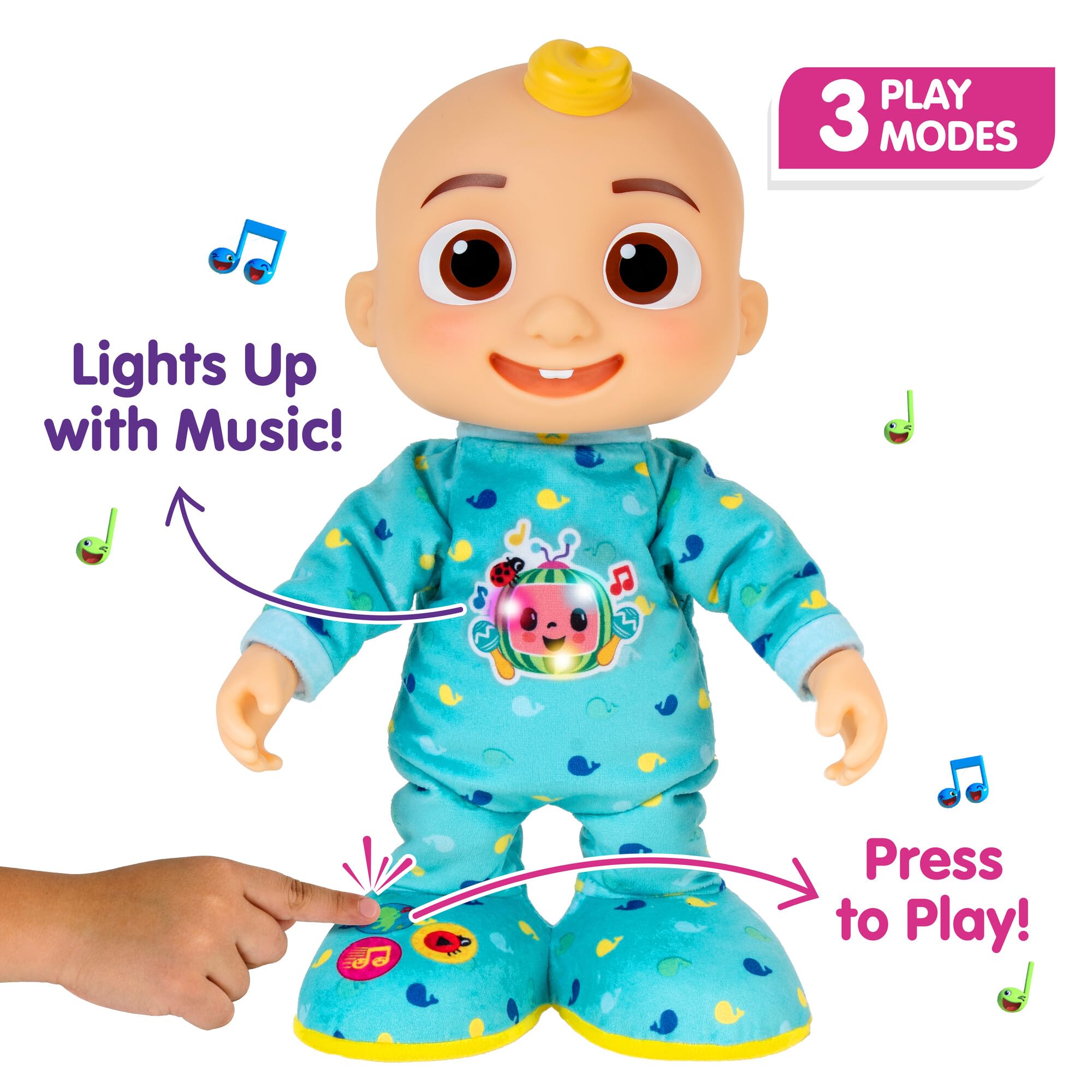 Cocomelon Dancing JJ Feature Doll - Learn to Dance with JJ - Lights, Sounds, Songs, Freeze Dance, and More - Move and Groove with 14” JJ - Toys for Babies, Toddlers, and Preschoolers