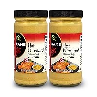 KA-ME Chinese Style Hot Mustard 7.25 oz (Pack of 2), Asian Ingredients and Flavors, No Preservatives/MSG, Condiments For Egg & Spring Rolls, Fried Wonton, Roasted Pork Belly, Chinese Beef Hot Pot and Many More