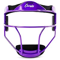 Champion Sports Steel Softball Face Mask - Classic Fielders Masks for Youth - Durable Head Guards - Premium Sports Accessories for Indoors and Outdoors - Purple