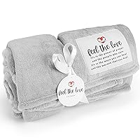 Get Well Blanket - Healing Blanket - Inspirational Blankets for Women/Men - Get Well Soon Gifts - Soft Throw Blanket (Gray Fleece 50”x65”)
