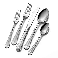 Mikasa French Countryside 65-Piece 18/10 Stainless Steel Flatware Serving Utensil Set, Service for 12