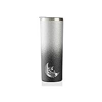 Onebttl Moon Gifts for Women Cup - 20oz/590ml Double Wall Vacuum Insulated Stainless Steel Skinny Glitter Tumblers with Lid and Straw - Birthday Christmas Gifts for Moon Lovers - Black