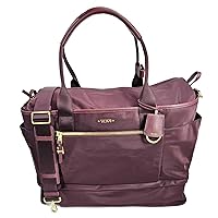 TUMI 148997 Carlyn Wine Purple With Gold Hardware Multi Compartment Women's Weekender Bag