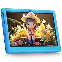 Kids Tablet 10 inch Tablet for Kids, Android 13 Kid Tablet 6(2+4) GB 64GB, Quad Core Processor, Parent Controls, 5+8MP Camera 5000mAh Android Tablet with Shockproof Case (Blue)