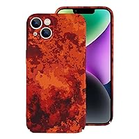 Abstract Fire Flames Red Camo Compatible with iPhone 14 Plus Phone Cases Funny Graphic Protection Cover for Men Women
