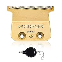 FX707Z DLC Replacement Blades for BaByliss PRO Barberology Trimmer Blade,Gold FX Replacement Trimmer Blades for BaByliss FX787 & FX726 Trimmer