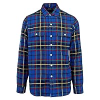 POLO RALPH LAUREN Men's Multi Plaid Fun Shirt,(XL,Blue MU)