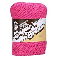 Bulk Buy: Lily Sugar 'n Cream Solids 100% Cotton Yarn (3-Pack) (Hot Pink #1740)