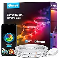 Govee RGBIC LED Strip Lights, 65.6ft Smart LED Lights for Bedroom, Bluetooth LED Lights APP Control, DIY Multiple Colors on One Line, Color Changing LED Lights Music Sync, Holidays,2 Rolls of 32.8ft