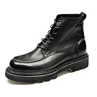 Chelsea Boots Men Casual Black Dress Cowboy Boots Washed Crafted Soft Leather Oxfords Boots Fashion Comfort Ankle Boots