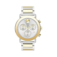Movado Bold Evolution Men's Swiss Quartz 3600888 Two Tone Stainless Steel Case and Link Bracelet Watch, Color: Two Tone