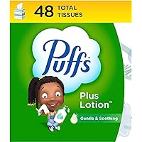 Puffs Plus Lotion Facial Tissue, 1 Cube Box, 48 Tissues Per Box