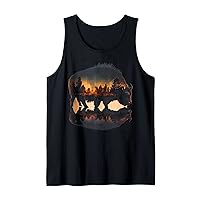 Bison Forest Retro Vintage Animal Graphic Tees for Men Women Tank Top