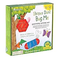 Learning Resources Shapes - Don't Bug Me - Geometry Activity Set, 136 Pieces, Ages 5+,Multicolor,