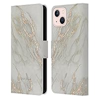 Head Case Designs Officially Licensed Nature Magick Gold Marble Metallics Leather Book Wallet Case Cover Compatible with Apple iPhone 13