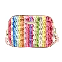 ModaBay Straw Crossbody Bag Small Woven Purse for Women Cute Beach Shoulder Handbag 2024 Spring Summer Trendy, Pink, S