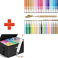 Ohuhu 40 Colors Acrylic Paint Pens & 216 Alcohol Brush Markers