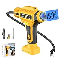 2024 New Cordless Tire Inflator Air Compressor for Dewalt 20V Max Battery, Portable Handheld Air Pump with Digital Pressure Gauge for Cars Motorcycles Bikes Sport Balls(Battery Not Included)
